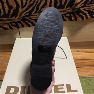 Diesel black/red motorcycle riding boots